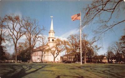 Falmouth Church & Green Falmouth Cape Cod, Massachusetts Postcard