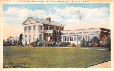 Carter Memorial  Clinton, Massachusetts Postcard