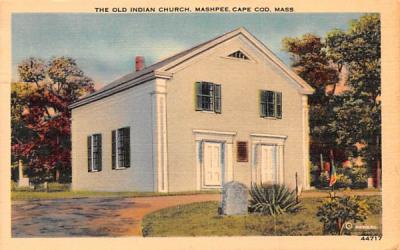 The Old Indian Church Cape Cod, Massachusetts Postcard