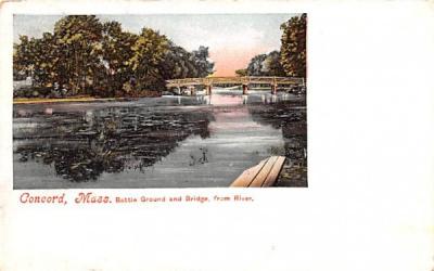 Battle Ground & Bridge  Concord, Massachusetts Postcard