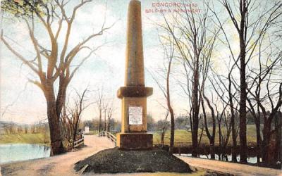 Soldier's Monument Concord, Massachusetts Postcard
