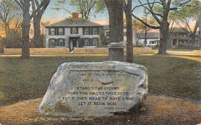 Line of the Minute Men Concord, Massachusetts Postcard