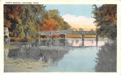North Bridge Concord, Massachusetts Postcard