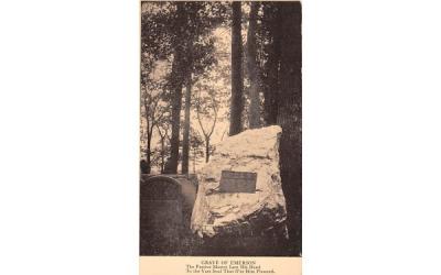Grave of Emerson Concord, Massachusetts Postcard