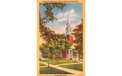 University Memorial Chapel Cambridge, Massachusetts Postcard