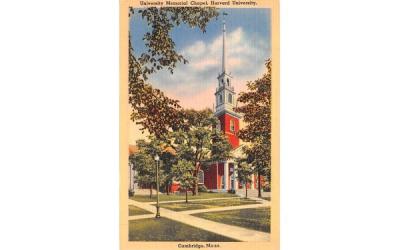 University Memorial Chapel Cambridge, Massachusetts Postcard