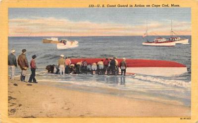 U.S. Coast Guard in Action Chatham, Massachusetts Postcard