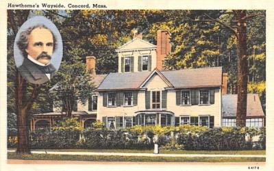 Hawthorne's Wayside Concord, Massachusetts Postcard