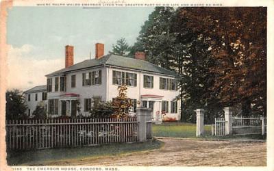 The Emerson House Concord, Massachusetts Postcard