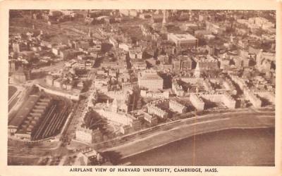 Airplane View of Harvard University Cambridge, Massachusetts Postcard