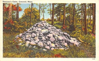 Thoreau's Cairn Concord, Massachusetts Postcard