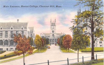 Main Entrance Chestnut Hill, Massachusetts Postcard