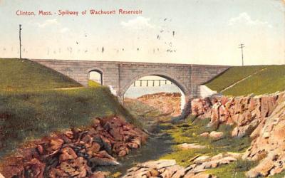 Spillway of Wachusett Reservior Clinton, Massachusetts Postcard