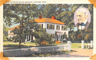 Home of Ralph Waldo Emerson Concord, Massachusetts Postcard