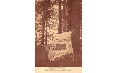 Grave of Emerson, Sleepy Hollow Cemetery  Concord, Massachusetts Postcard