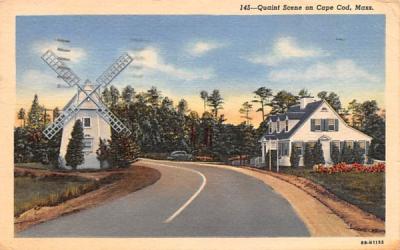 Quaint Scene on Cape Cod Massachusetts Postcard