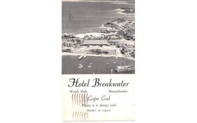 Hotel Breakwater Cape Cod, Massachusetts Postcard