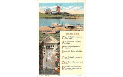 Cape Cod Massachusetts Postcard