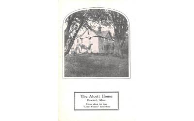 The Alcott House Concord, Massachusetts Postcard