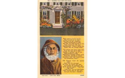 Doorway Old Cape Cod House Massachusetts Postcard
