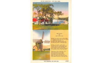 An Old Homestead Cape Cod, Massachusetts Postcard