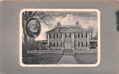 Henry Wadsworth Longfellow Cambridge, Massachusetts Postcard
