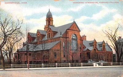 Hemenway Gymnasium Cambridge, Massachusetts Postcard