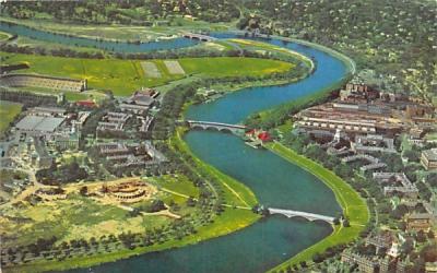 Harvard University & Charles River Cambridge, Massachusetts Postcard