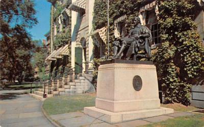 Statue of John Harvard Cambridge, Massachusetts Postcard