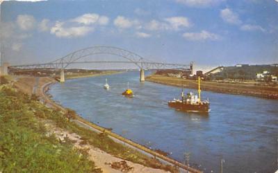Cape Cod Canal & Sagamore Bridge Massachusetts Postcard