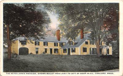 The Keyes Jones Mansion Concord, Massachusetts Postcard