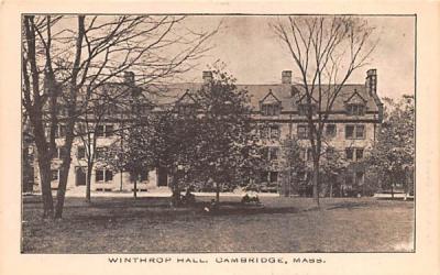 Winthrop Hall Cambridge, Massachusetts Postcard