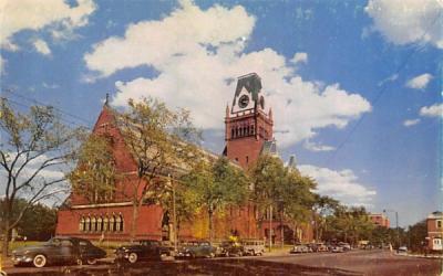 Memorail Hall Cambridge, Massachusetts Postcard
