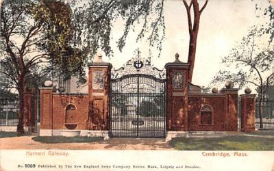 Harvard Gateway Cambridge, Massachusetts Postcard