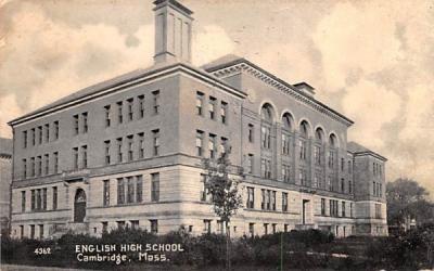 English High School Cambridge, Massachusetts Postcard