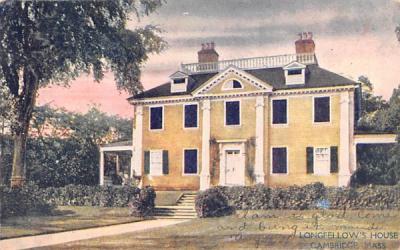 Longfellow's House Cambridge, Massachusetts Postcard
