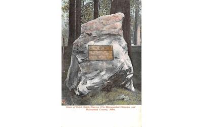 Grave of Ralph Waldo Emerson Concord, Massachusetts Postcard