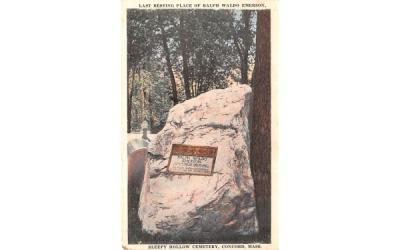 Sleepy Hollow Cemetery Concord, Massachusetts Postcard