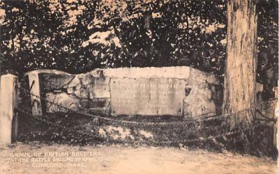 Grave of British Soldiers Concord, Massachusetts Postcard