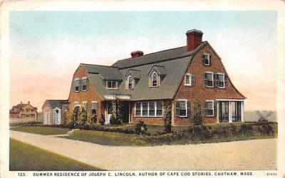 Summer Residence of Joseph C. Lincoln Chatham, Massachusetts Postcard