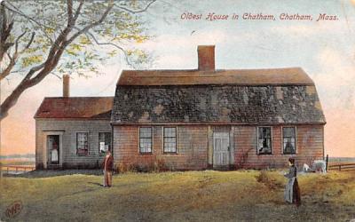 Oldest House in Chatham Massachusetts Postcard