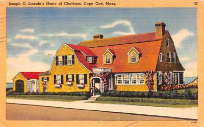 Joseph C. Lincolns' Home Chatham, Massachusetts Postcard
