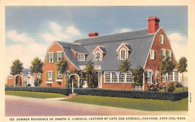 Summer Residence of Joseph C. Lincoln Chatham, Massachusetts Postcard