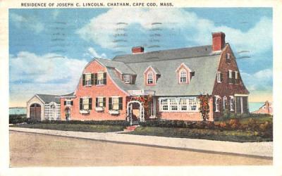 Residence of Joseph C. Lincoln  Chatham, Massachusetts Postcard