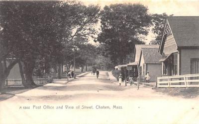 Post Office & View of Street Chatham, Massachusetts Postcard