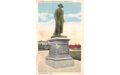 Colonel William Prescott Statue Charlestown, Massachusetts Postcard