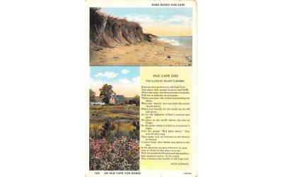 Sand Dunes & Surf Cape Cod, Massachusetts Postcard