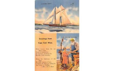 Greetings from Cape Cod Massachusetts Postcard
