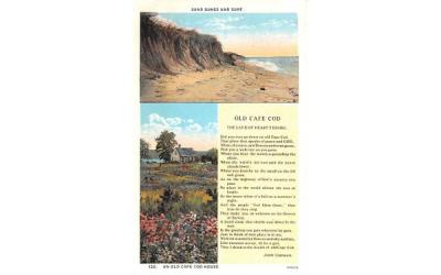 Sand Dunes & Surf Cape Cod, Massachusetts Postcard