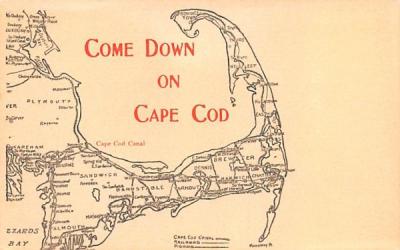 Come Down on Cape Cod Massachusetts Postcard